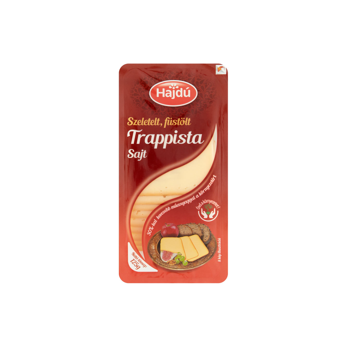 Hajdú szeletelt, füstölt trappista sajt 125 g