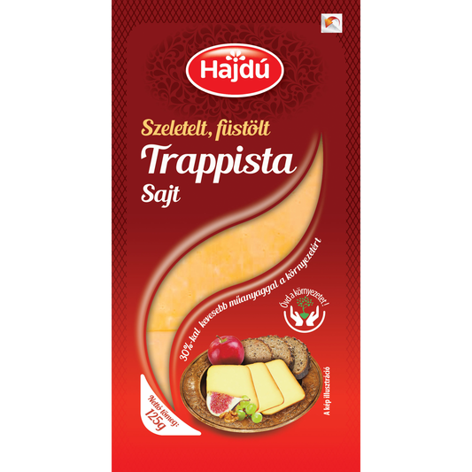 Hajdú szeletelt, füstölt trappista sajt 125 g