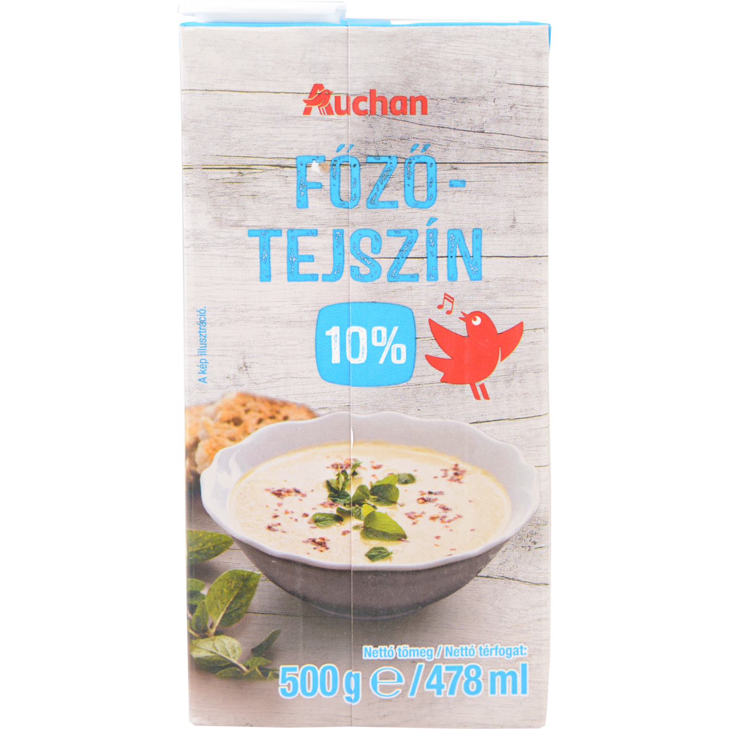 Auchan Kedvenc főzőtejszín 10% UHT 478 ml (500 g)
