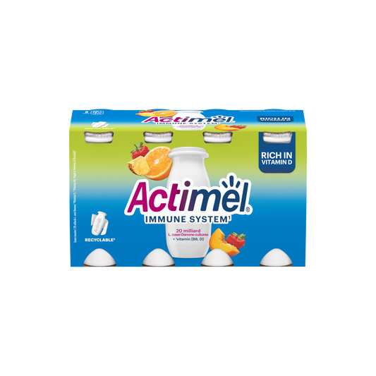 Danone Actimel vegyes gyümölcsízű zsírszegény joghurtalapú ital 8 x 100 g (800 g)