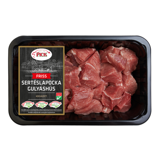 PICK friss kockázott sertéslapocka gulyáshús 600 g