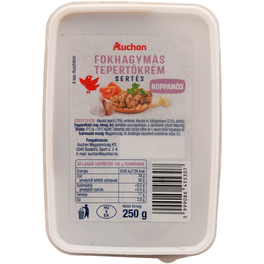 Auchan Kedvenc Fokhagymás sertés tepertőkrém roppanós 250 g