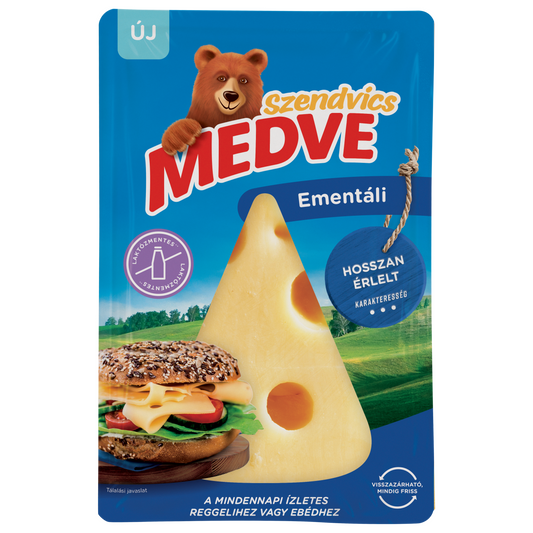 Medve Szendvics zsíros, kemény, szeletelt ementáli sajt 90 g
