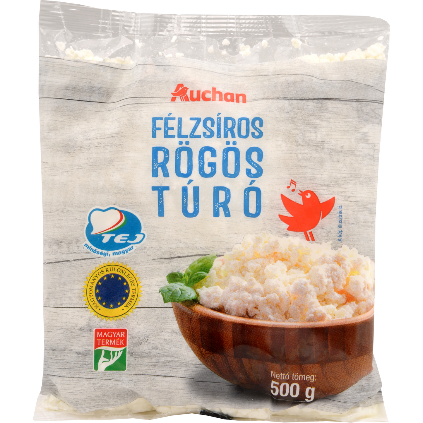 Auchan Kedvenc félzsíros rögös túró 500 g
