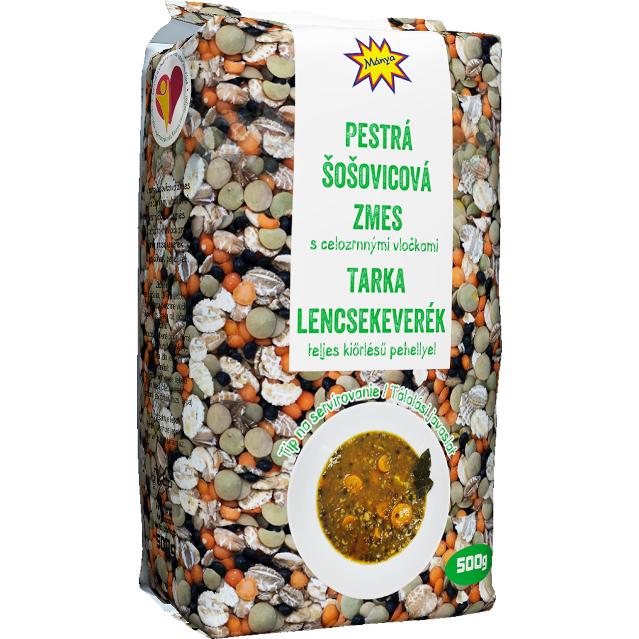 Tarka lencsekeverék teljes kiőrlésű pehellyel 500 g