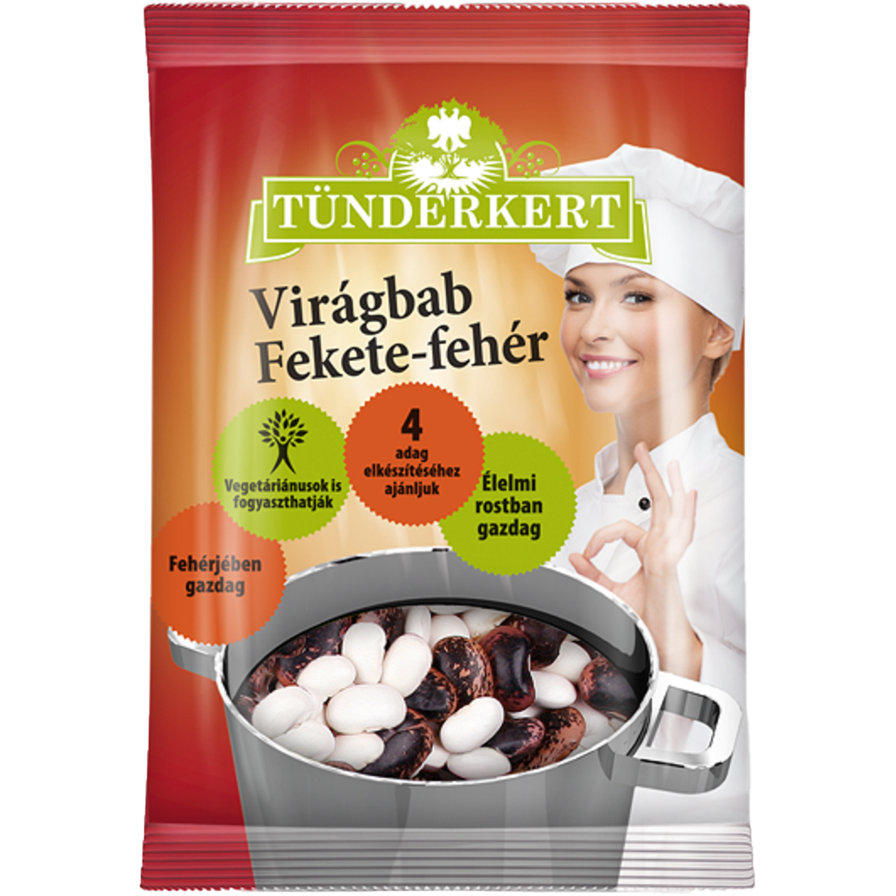 Tündérkert Virágbab fekete-fehér 400g