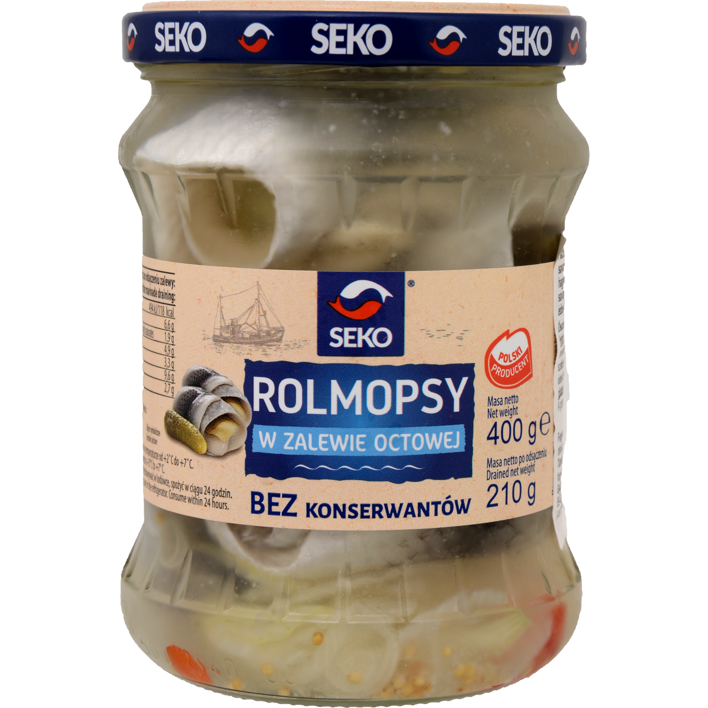 Seko Bismarck heringtekercs uborkával 400/210 g