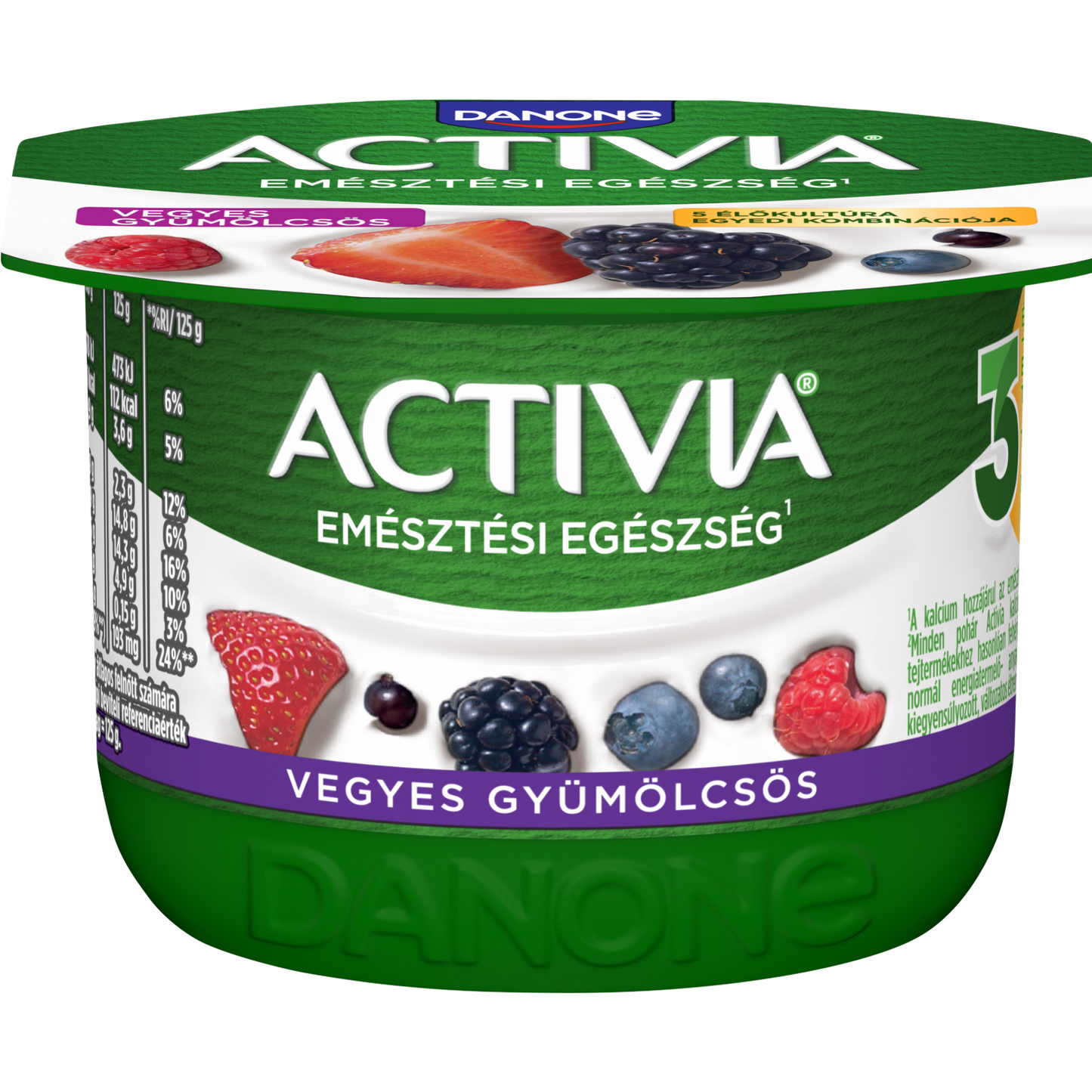 Danone Activia élőflórás vegyes gyümölcsös joghurt 125 g