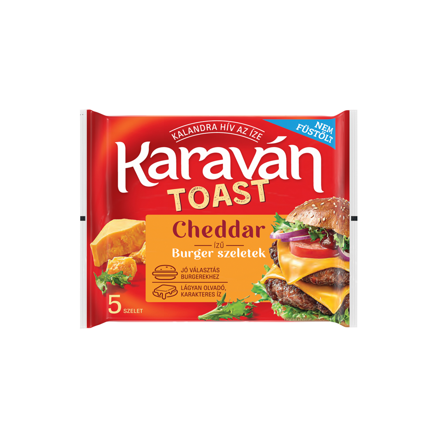 Karaván Toast cheddar ízű burger szeletek 100 g
