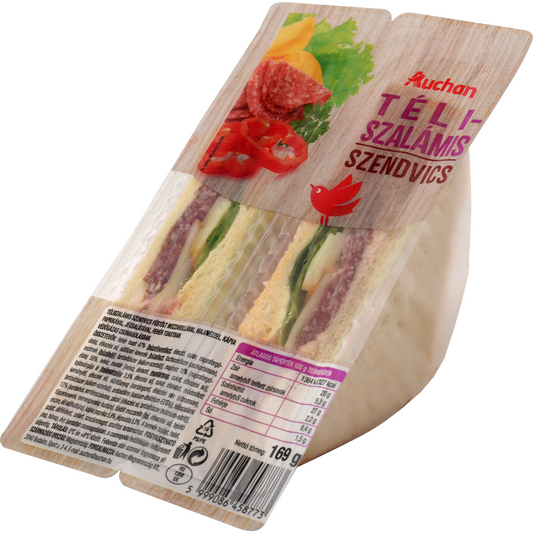Auchan Kedvenc téliszalámis szendvics 169 g