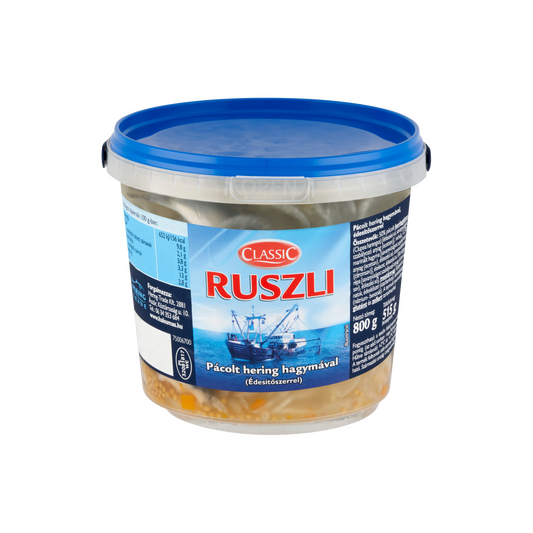 Classic Ruszli pácolt hering hagymával, édesítőszerrel 800 g