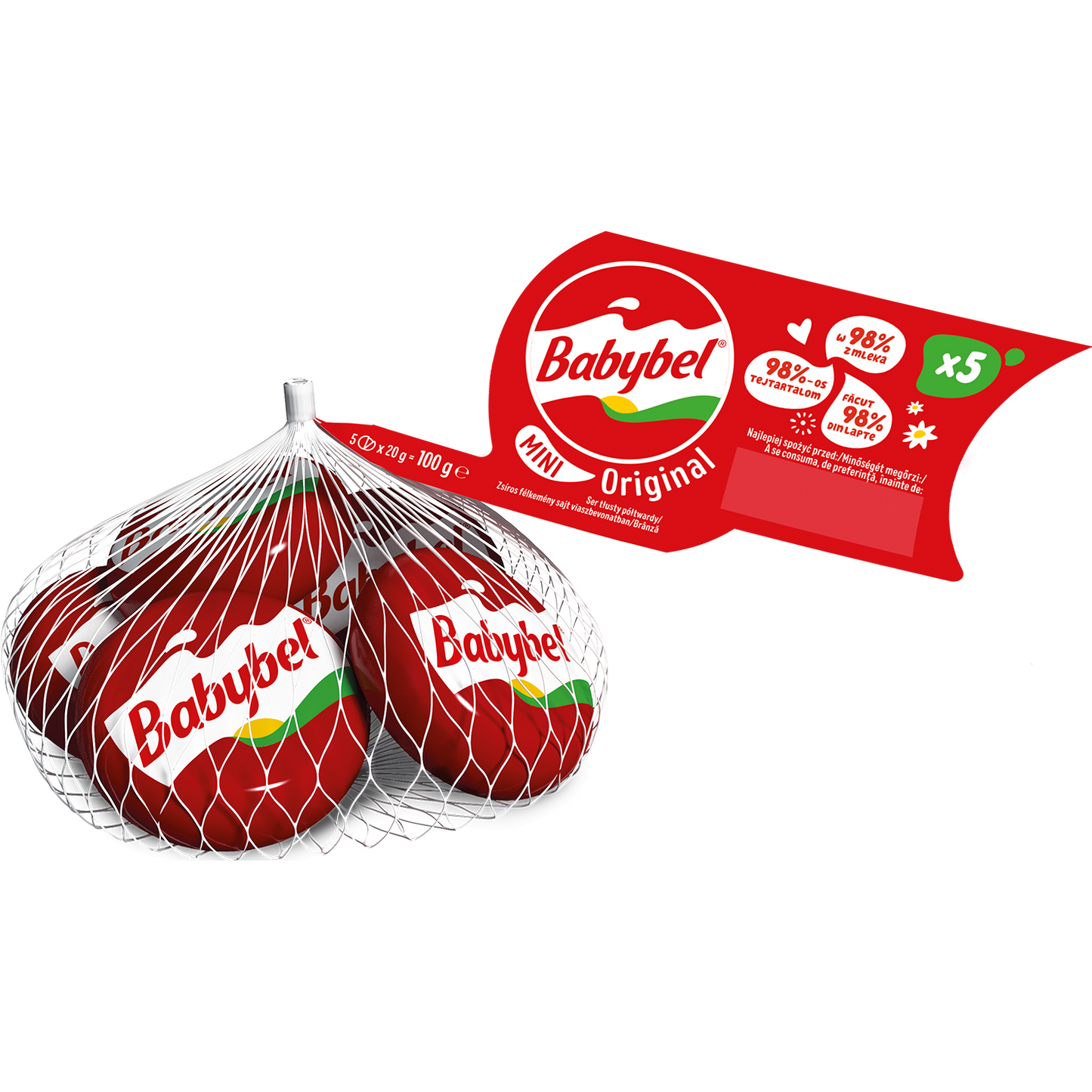 Mini Babybel Red zsíros félkemény sajt 5x20 g