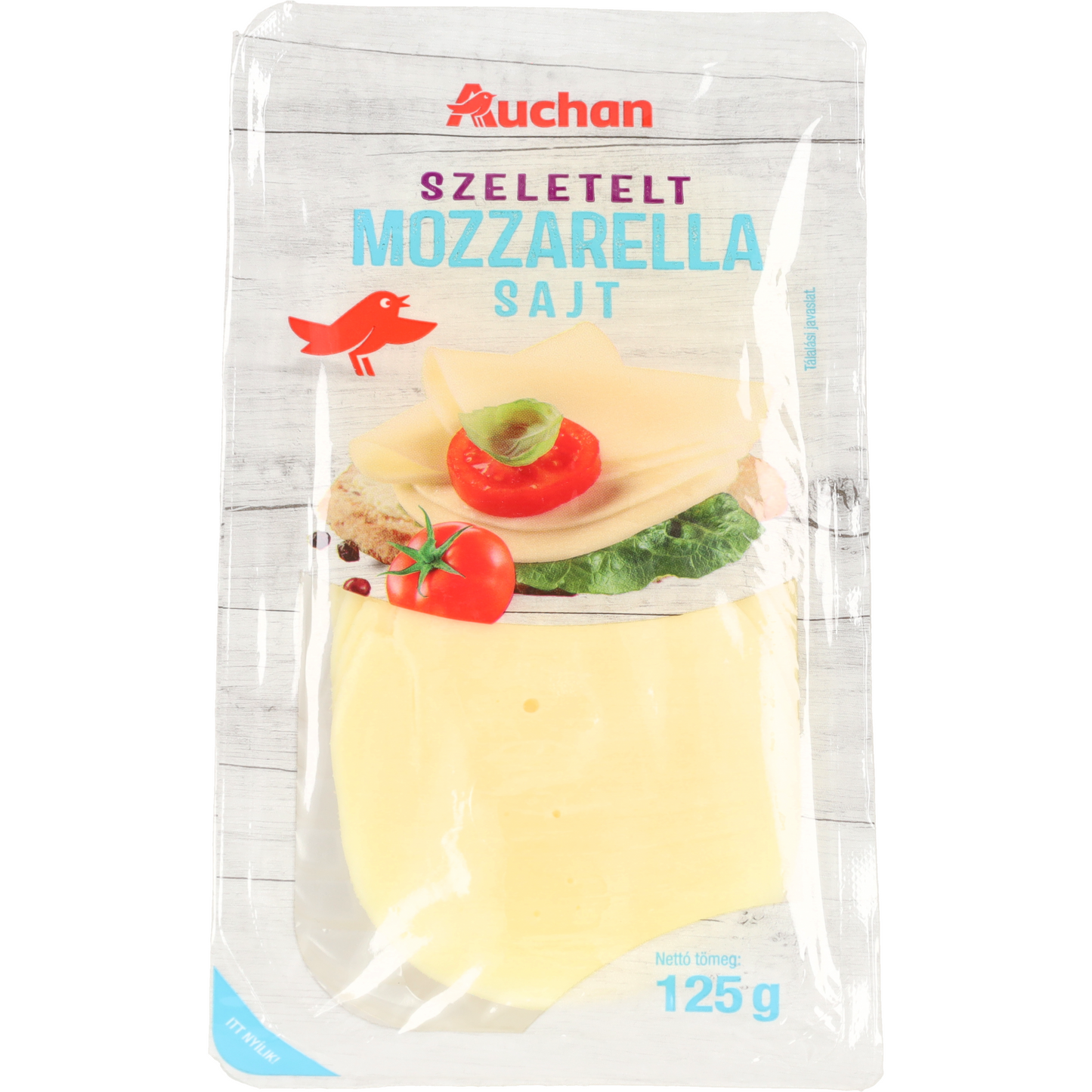 Auchan Kedvenc szeletelt mozzarella 125 g