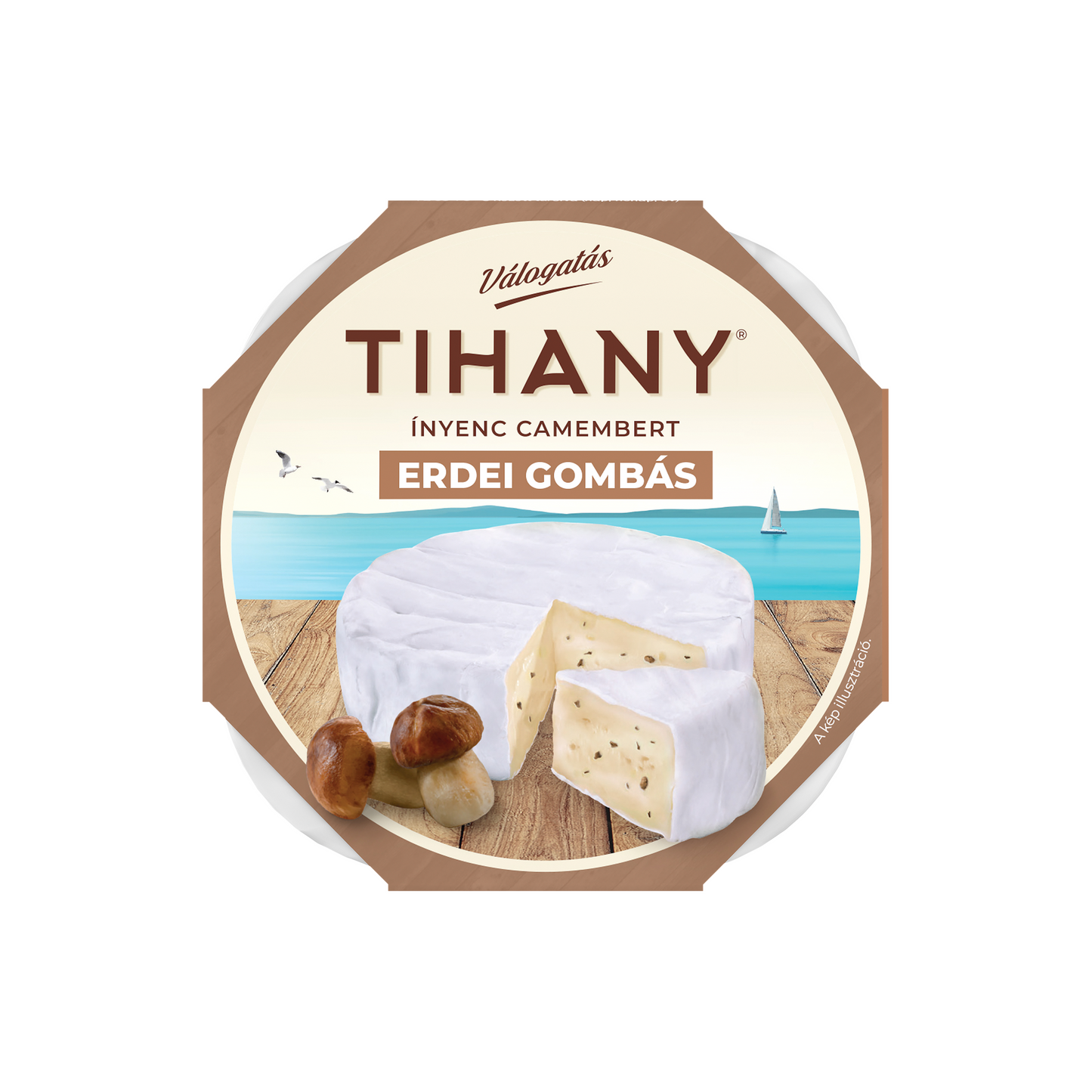 Tihany Válogatás Ínyenc Camembert erdei gombás zsírdús lágy sajt 120 g