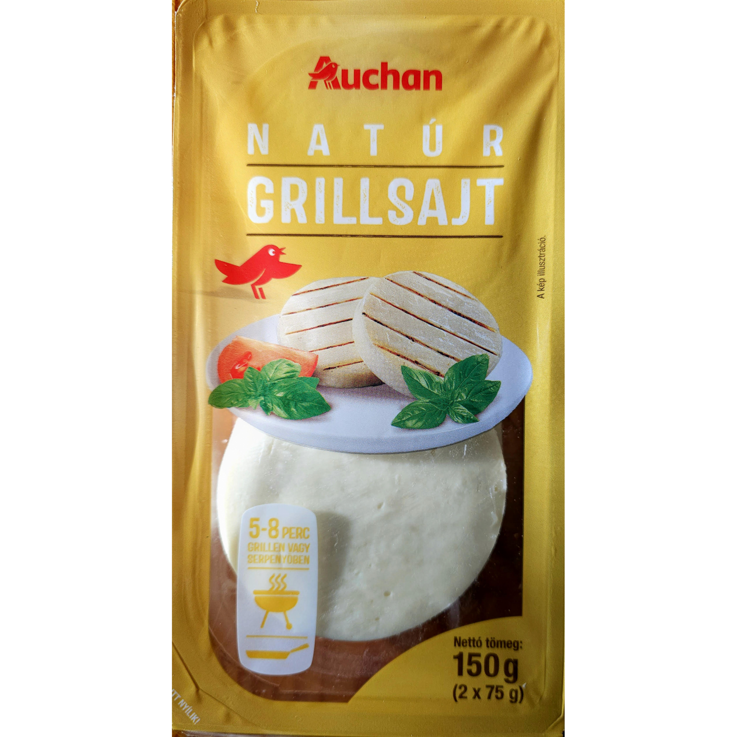 Auchan Kedvenc grillsajt natúr 2x75 g