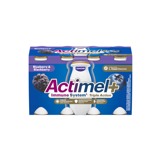 Danone Actimel+ áfonya- és feketeszeder ízű joghurtalapú ital 8 x 100 g (800 g)