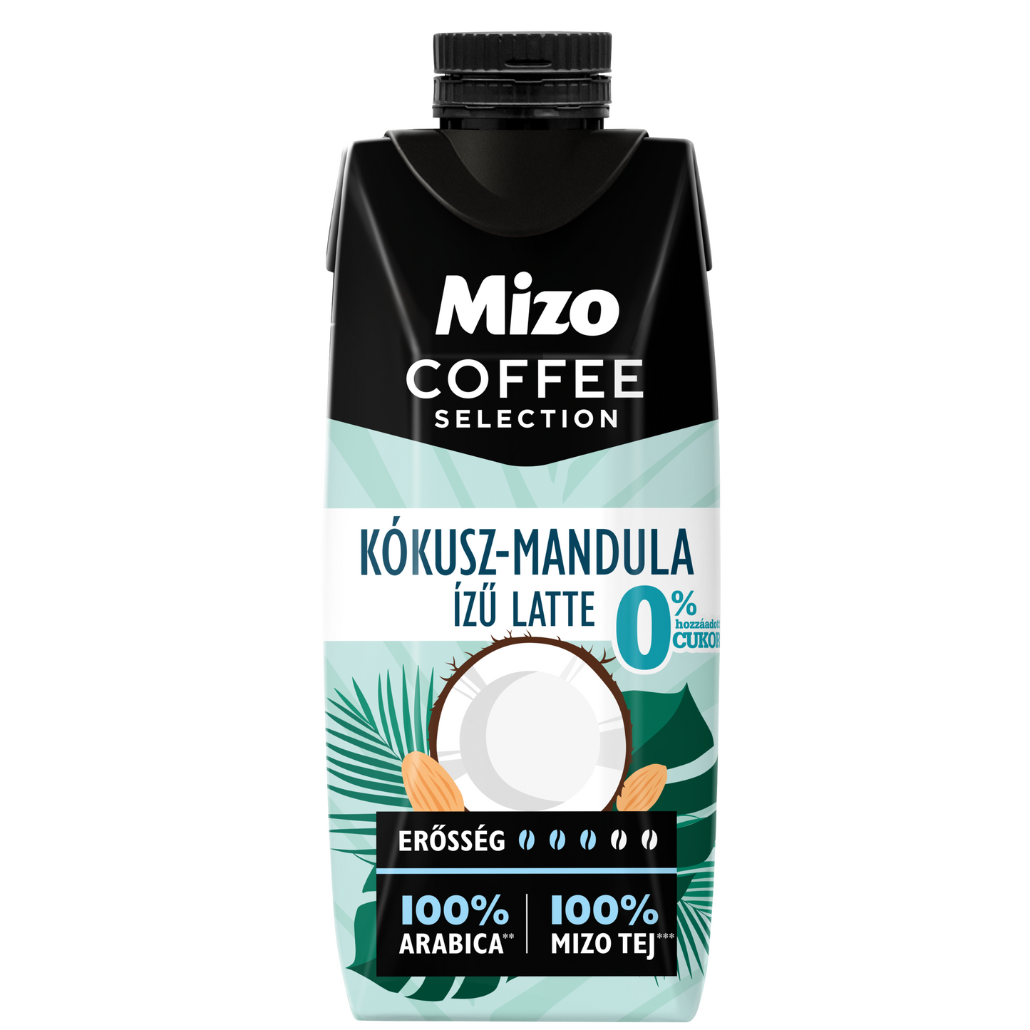 Mizo Coffee Selection Kókusz-Mandula ízű Latte UHT zsírszegény kávés tej édesítőszerekkel 250 ml