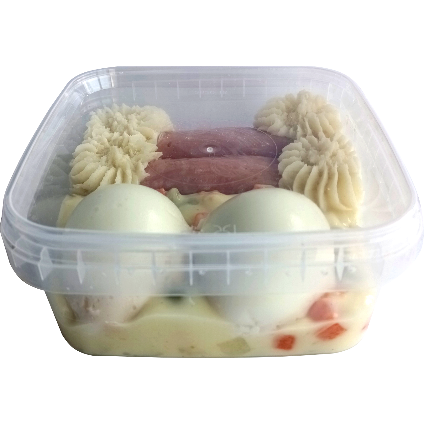 Tormás sonkatekercs, kaszinótojás, franciasalátával 380g