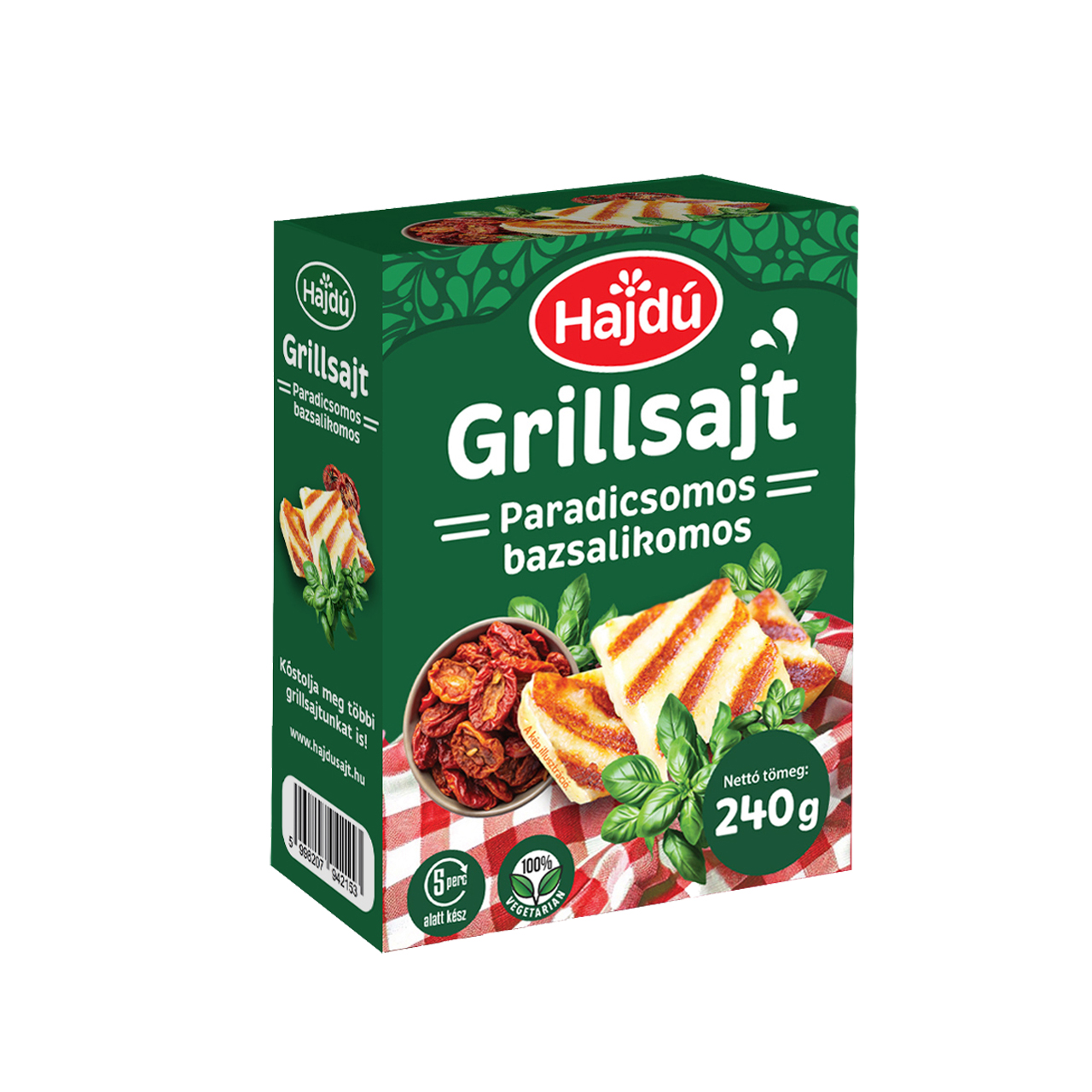 Hajdú paradicsomos bazsalikomos grillsajt 240 g