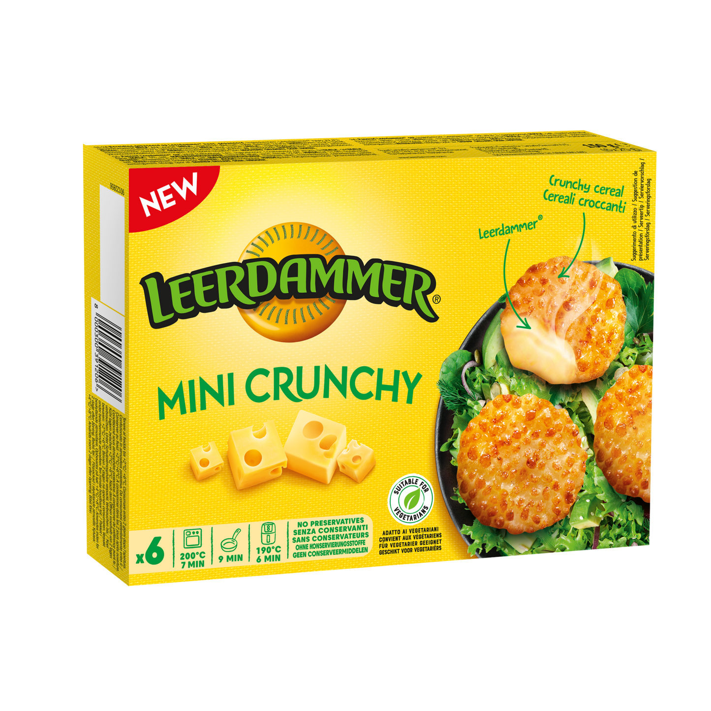 Leerdammer mini crunchy sajt falatok 6 x 25 g (150 g)