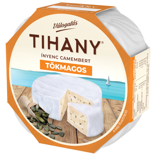 Tihany Válogatás Ínyenc Camembert tökmagos zsírdús lágy sajt 120 g