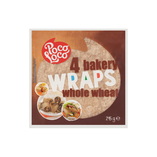 Poco Loco tortilla teljes kiőrlésű liszttel 4 db 245 g