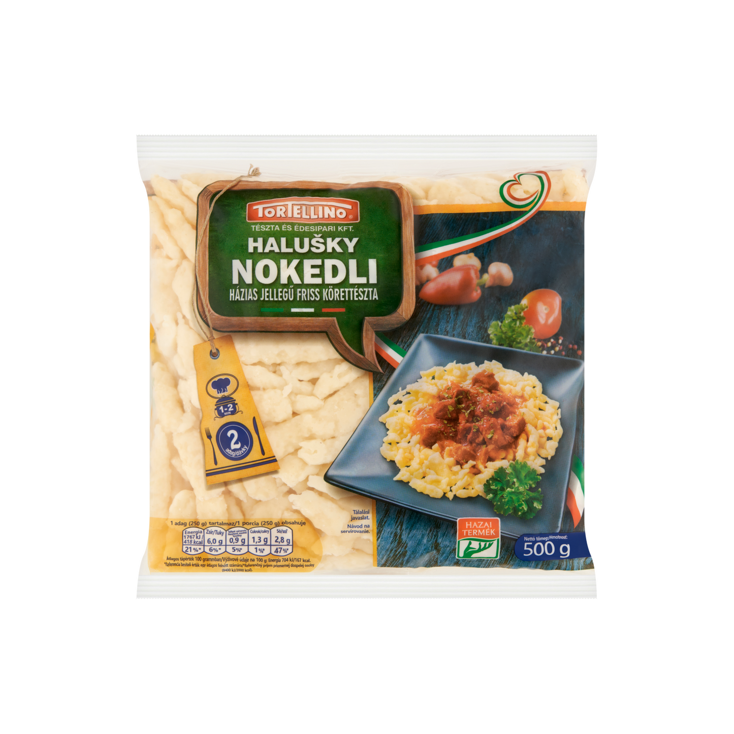 Tortellino nokedli házias jellegű friss körettészta 500 g