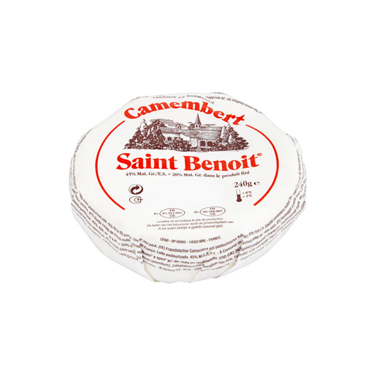 Saint Benoit camembert zsíros, fehér nemespenésszel érő lágy sajt 240 g