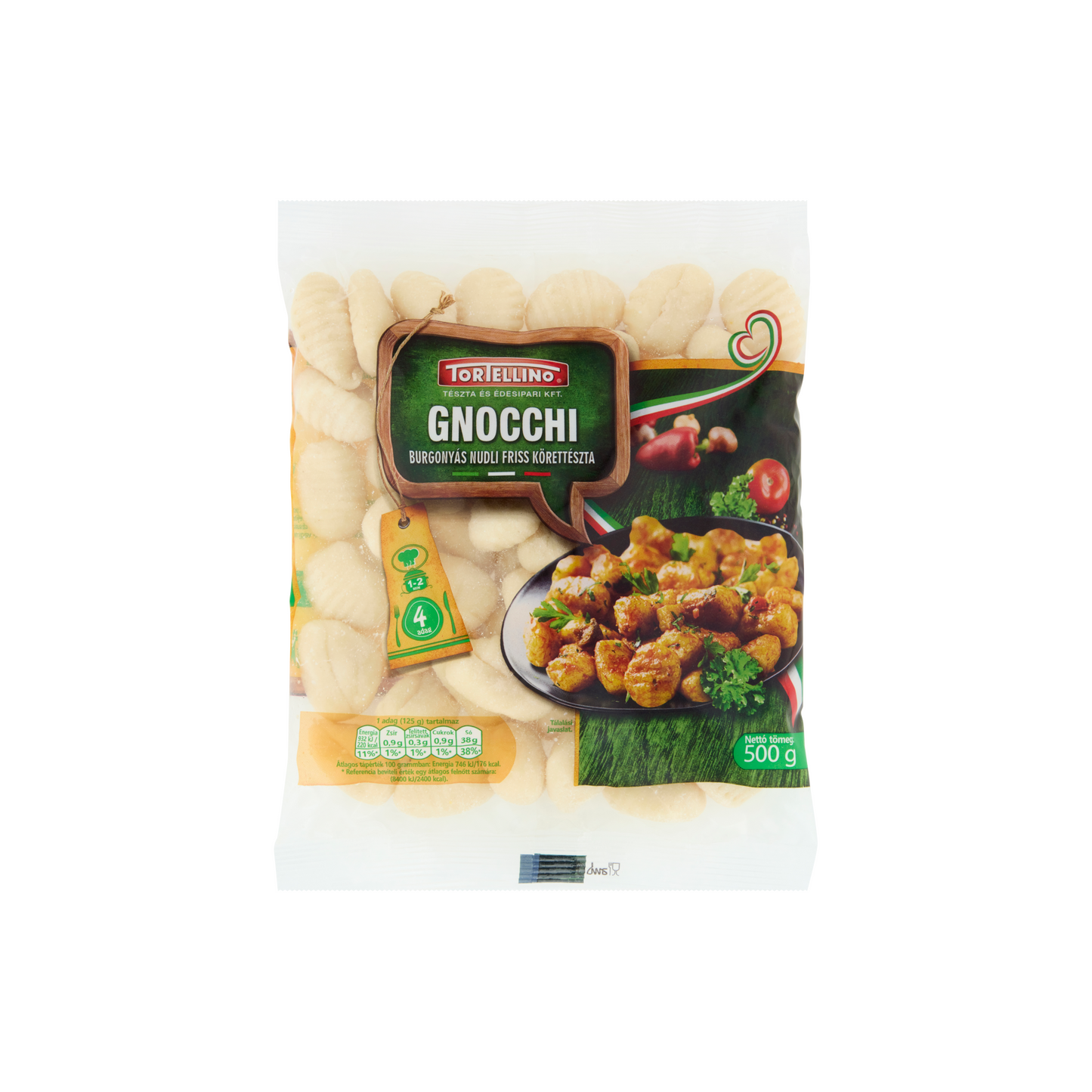 Tortellino gnocchi burgonyás nudli friss körettészta 500 g