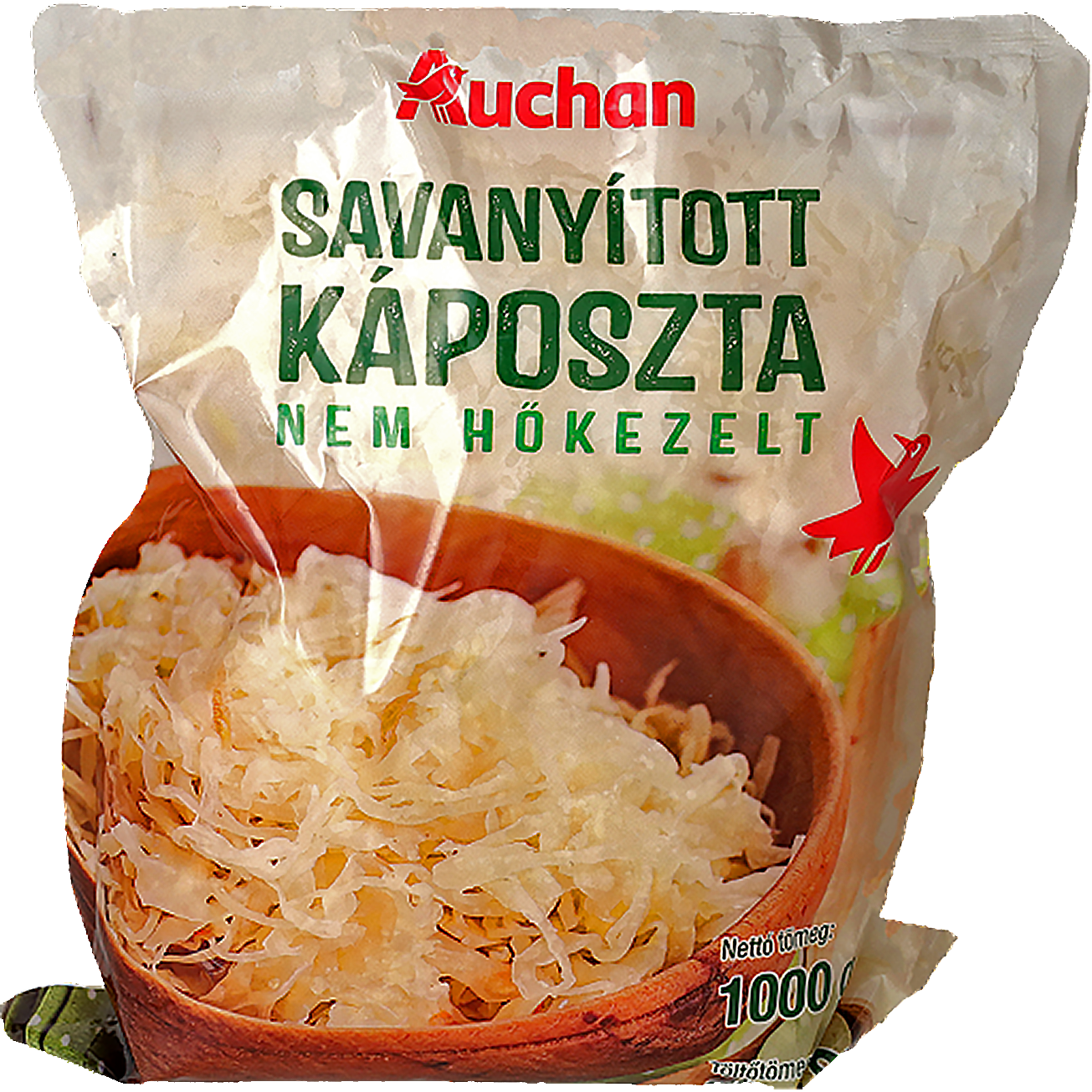 Auchan Kedvenc savanyított káposzta, zacskós 800 g
