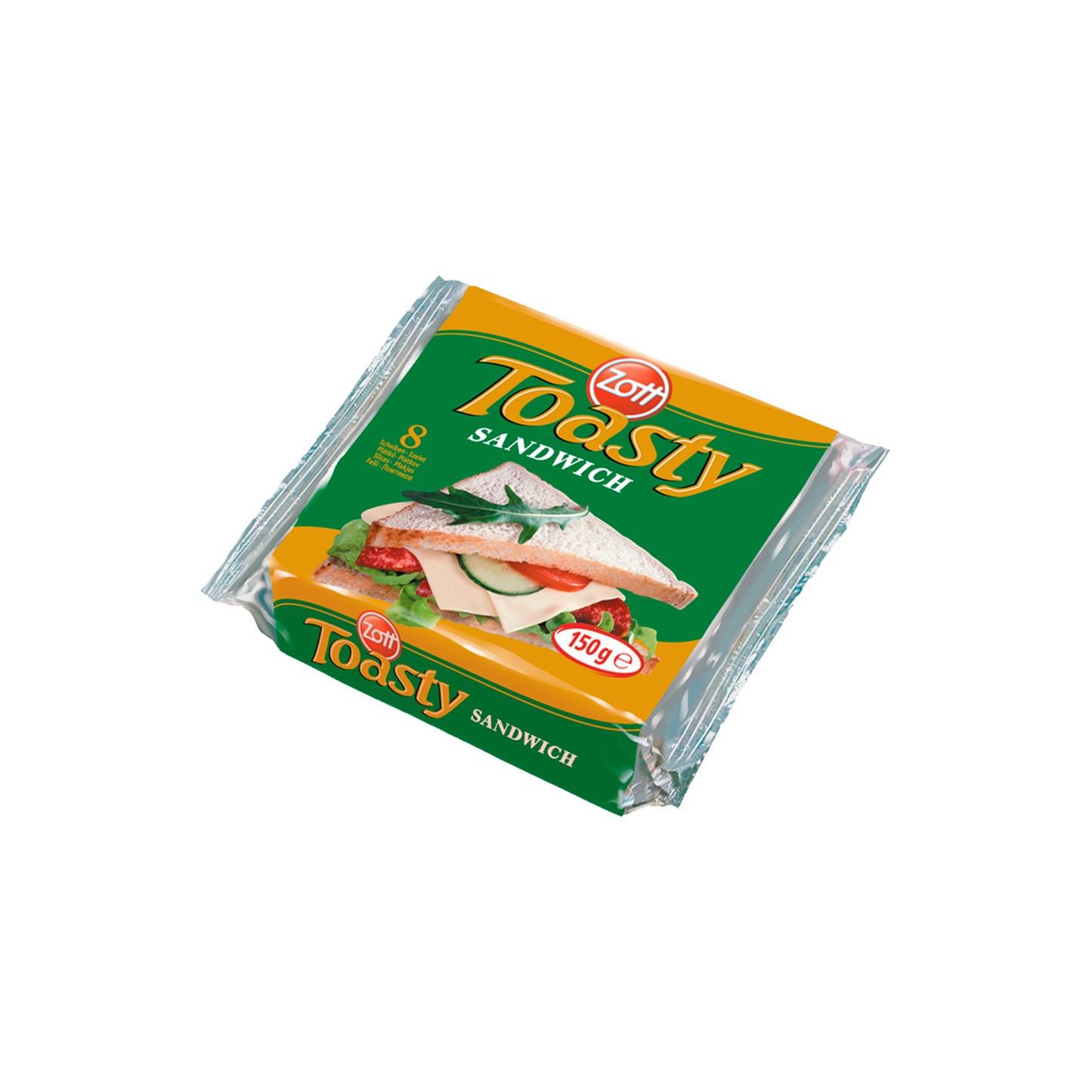 Zott Toasty Sandwich zsíros ömlesztett sajt 8 x 18,75 g (150 g)