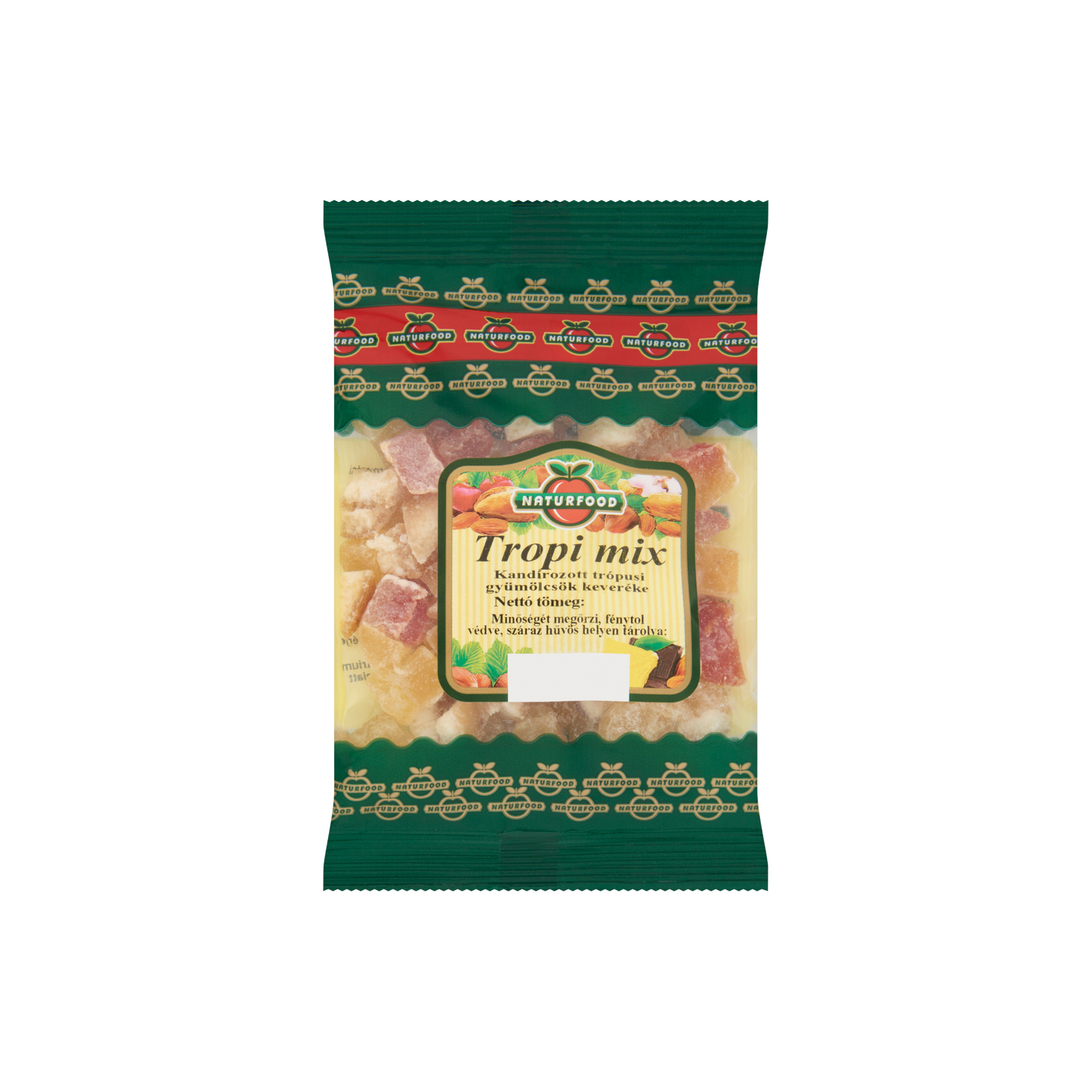 Naturfood Tropi Mix kandírozott trópusi gyümölcsök keveréke 100 g
