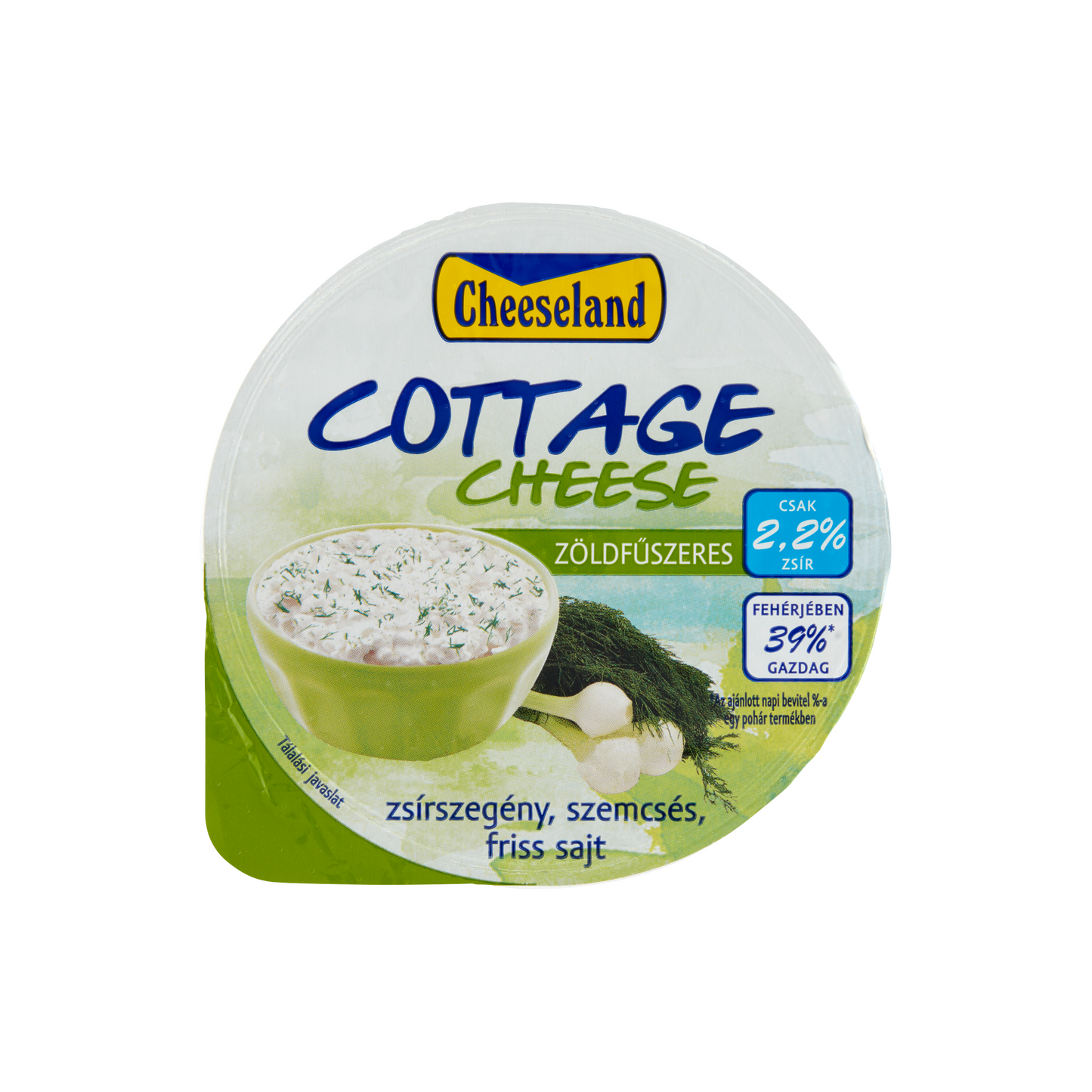 Cheeseland zöldfűszeres, zsírszegény cottage cheese 150 g