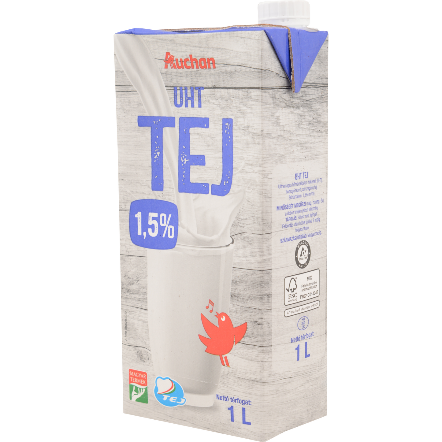 Auchan Kedvenc UHT tej 1,5% 1 l