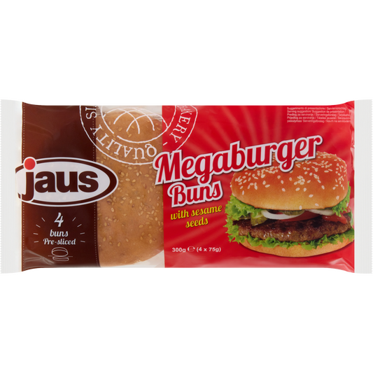 Jaus szezámmagos hamburger zsemle 4 x 75 g (300 g)