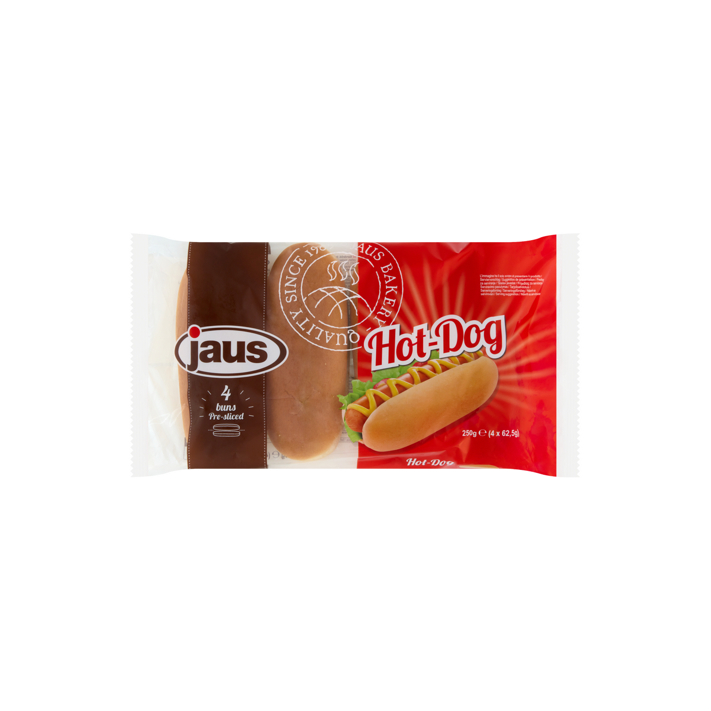 Jaus hot dog kifli 4 x 62,5 g (250 g)