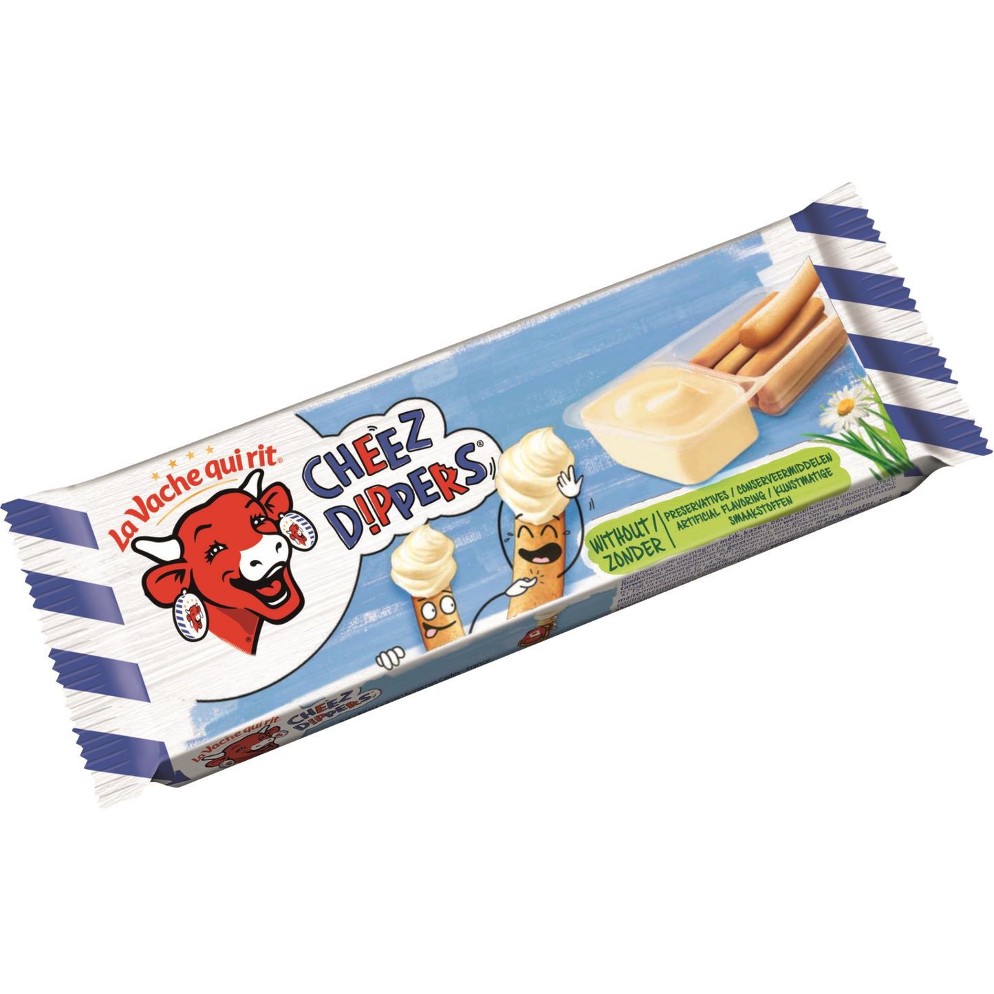 La Vache Qui Rit Cheez Dippers ömlesztett kenhető zsíros sajtkészítmény, kenyérrudacskákkal 35 g