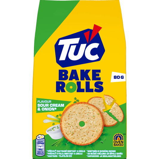 Tuc Bake Rolls hagymás-tejfölös ízű kétszersült 80 g
