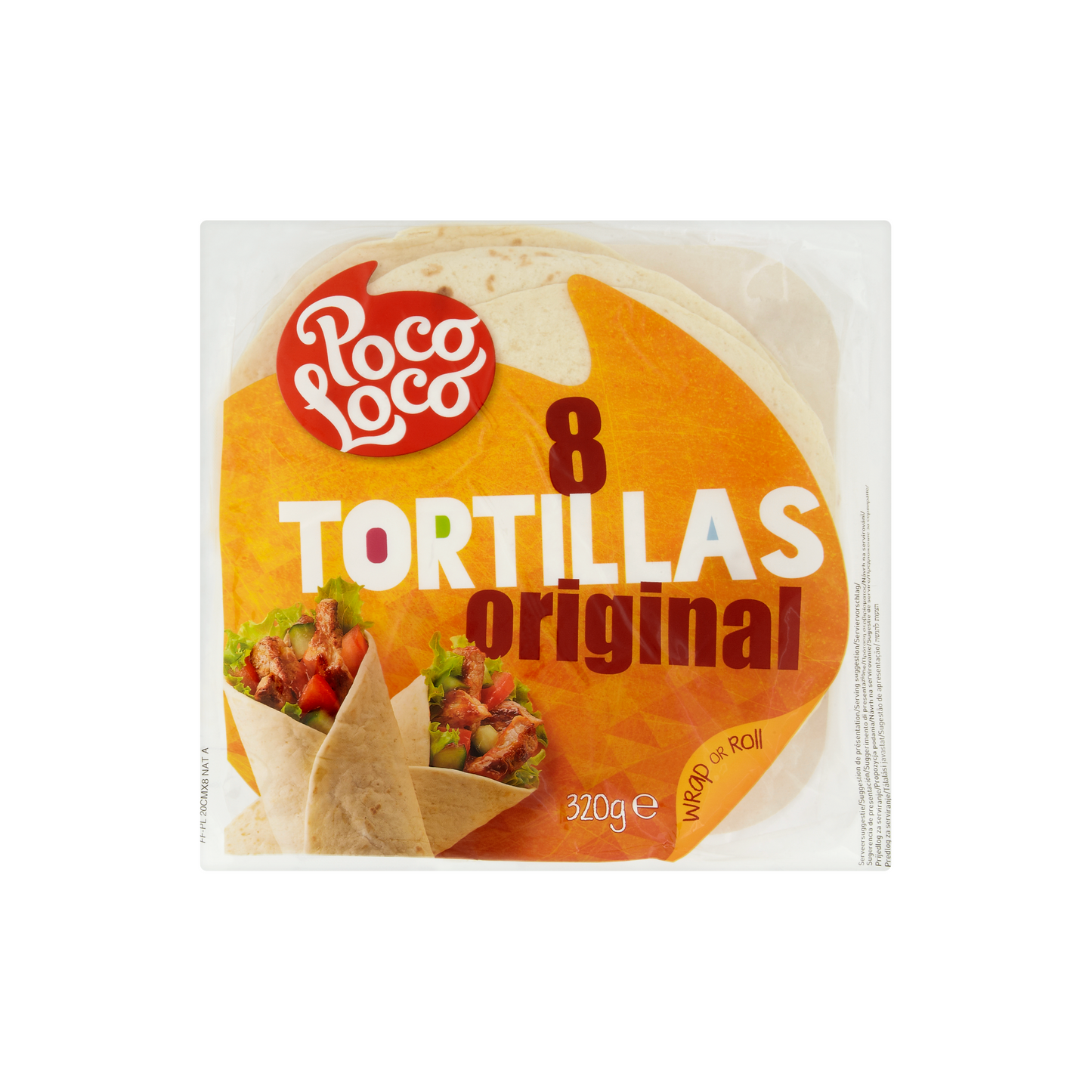 Poco loco original tortilla 8 db 320 g