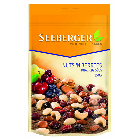 Seeberger diófélék és szárított gyümölcsök keveréke, részben cukrozott 150 g