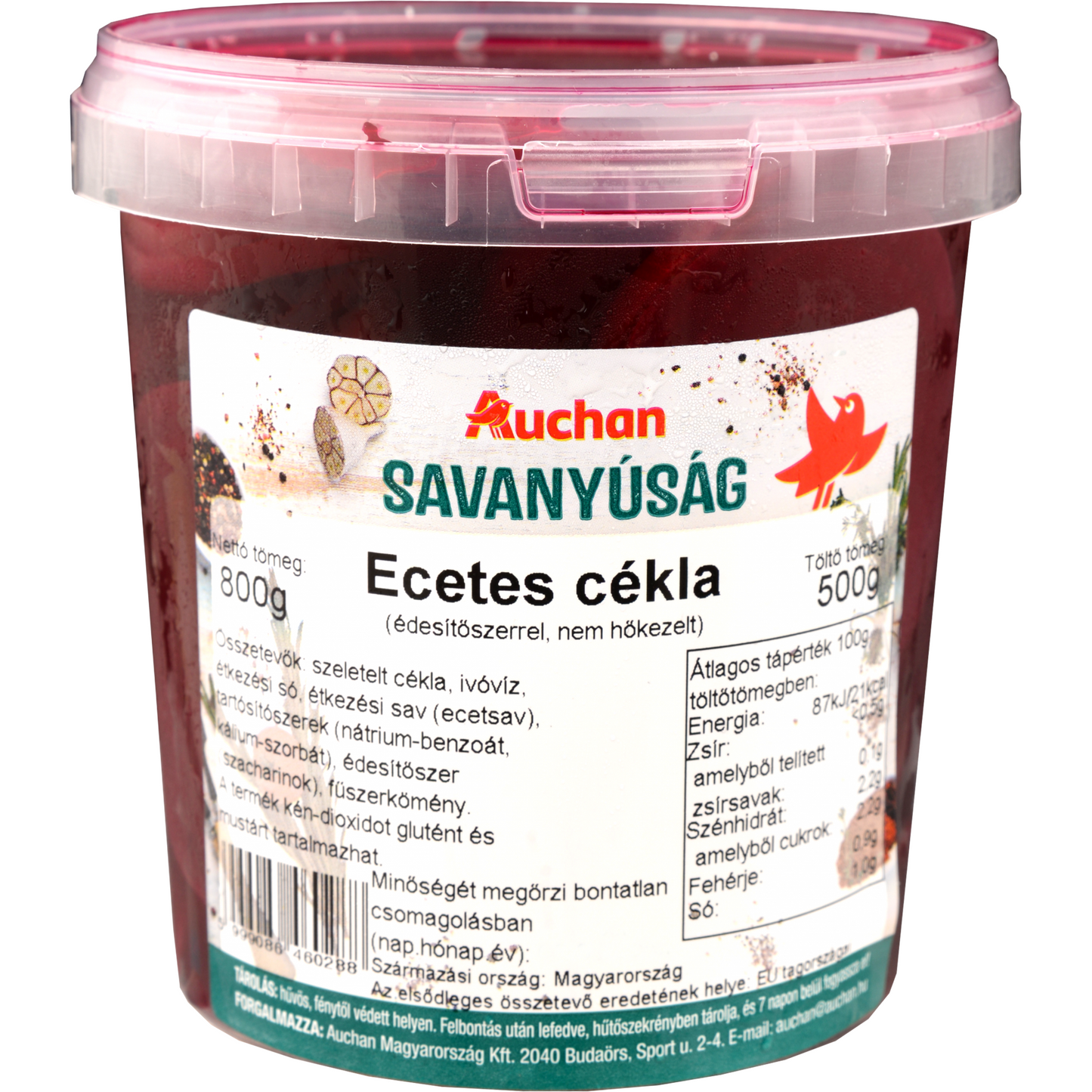 Auchan Kedvenc Ecetes cékla vödrös 500 g
