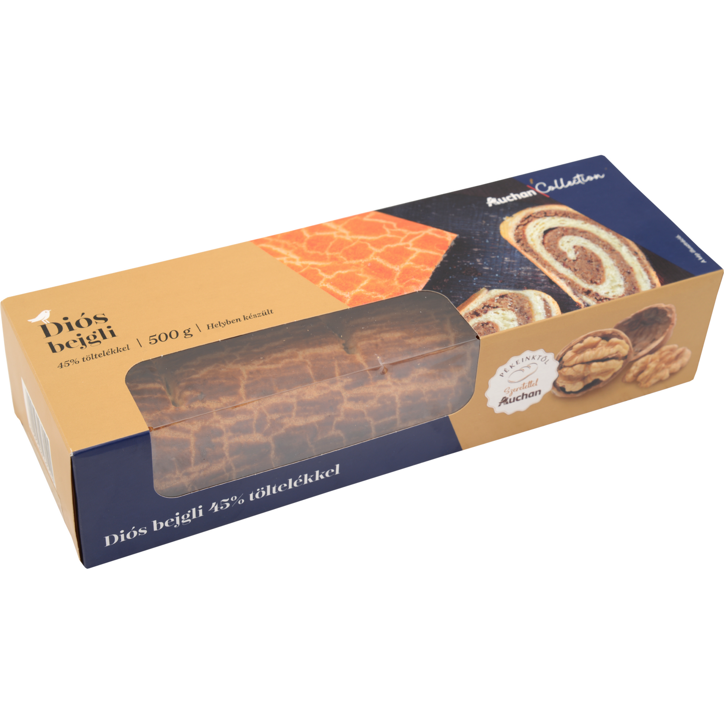 Auchan Collection Diós bejgli 45% töltelékkel 500 g