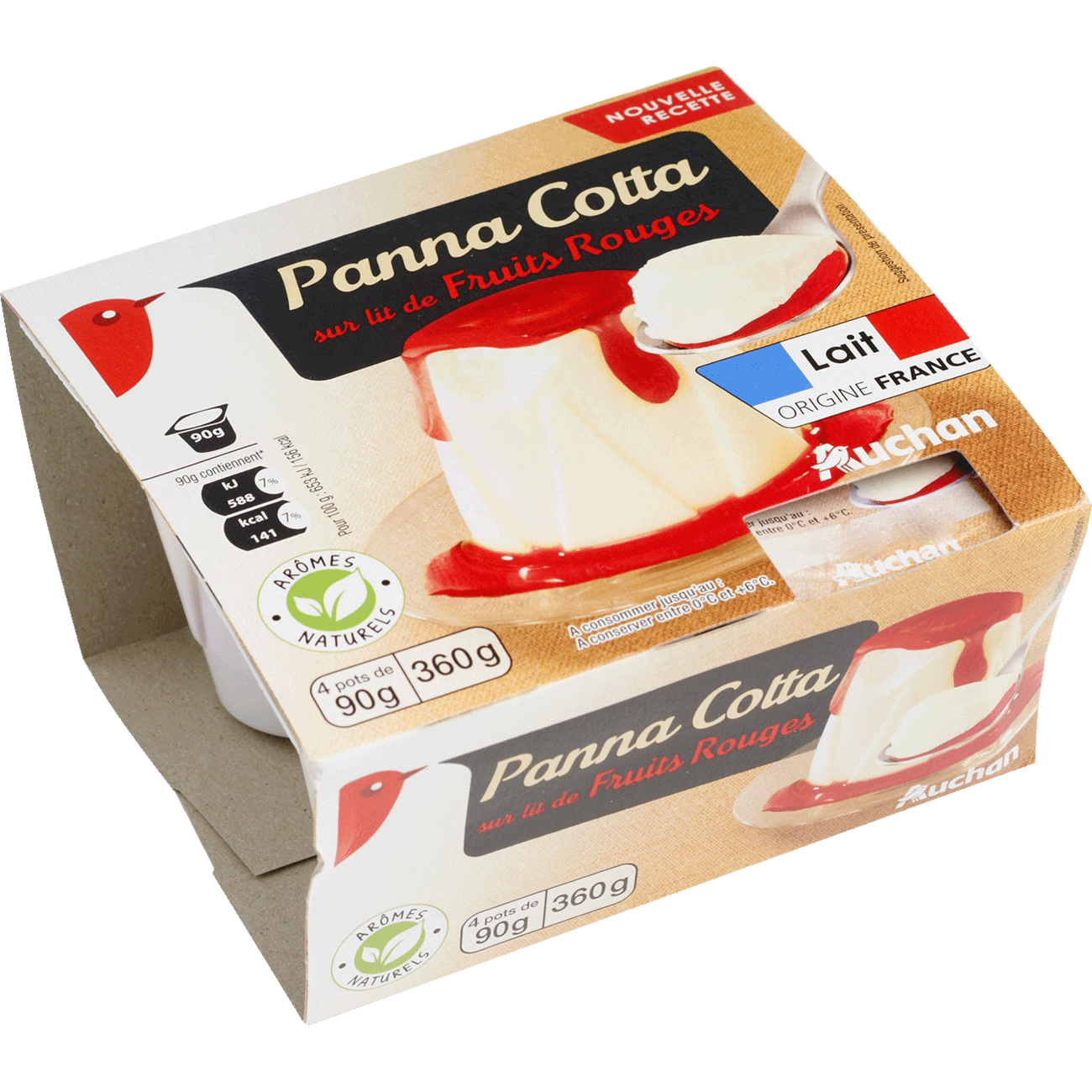 Auchan Kedvenc Panna Cotta 4 x 90 g