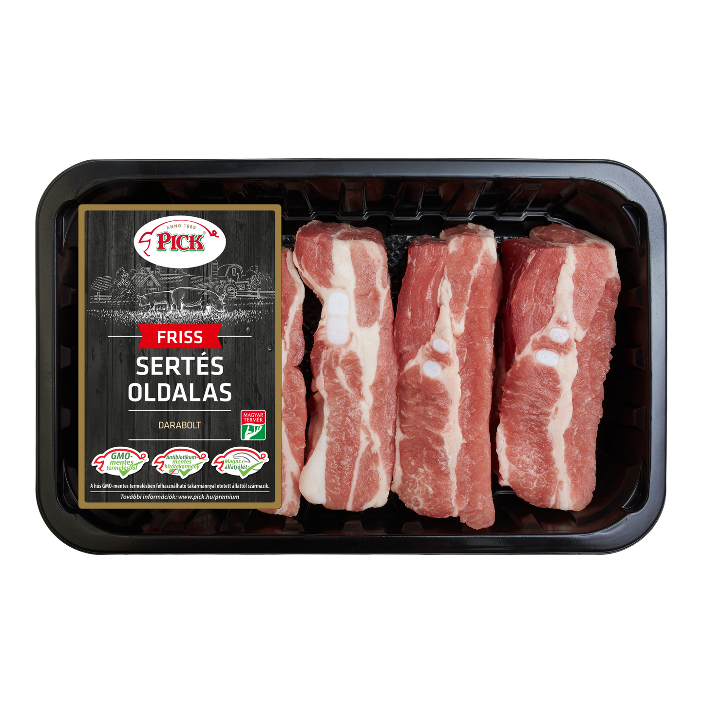 Pick sertés oldalas csontos GMO mentes