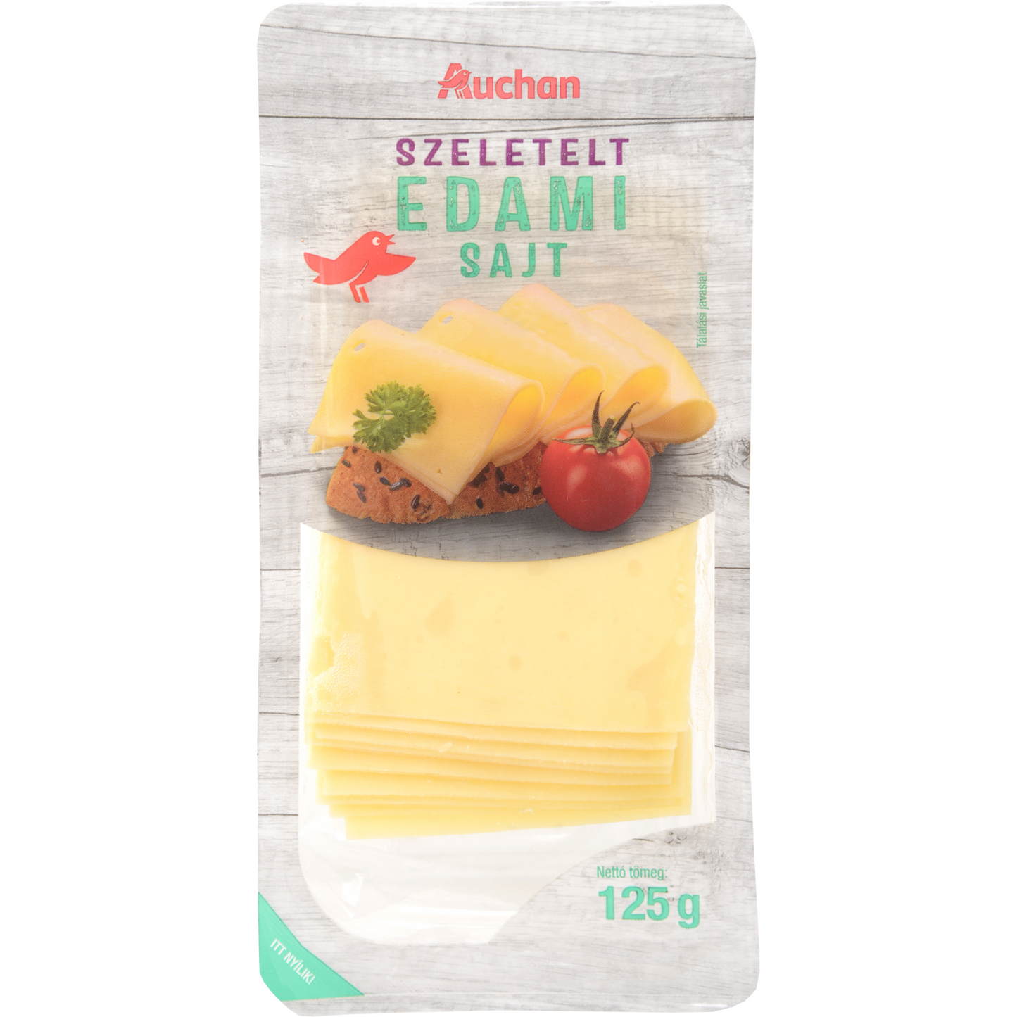Auchan Kedvenc edami sajt szeletelt 125 g