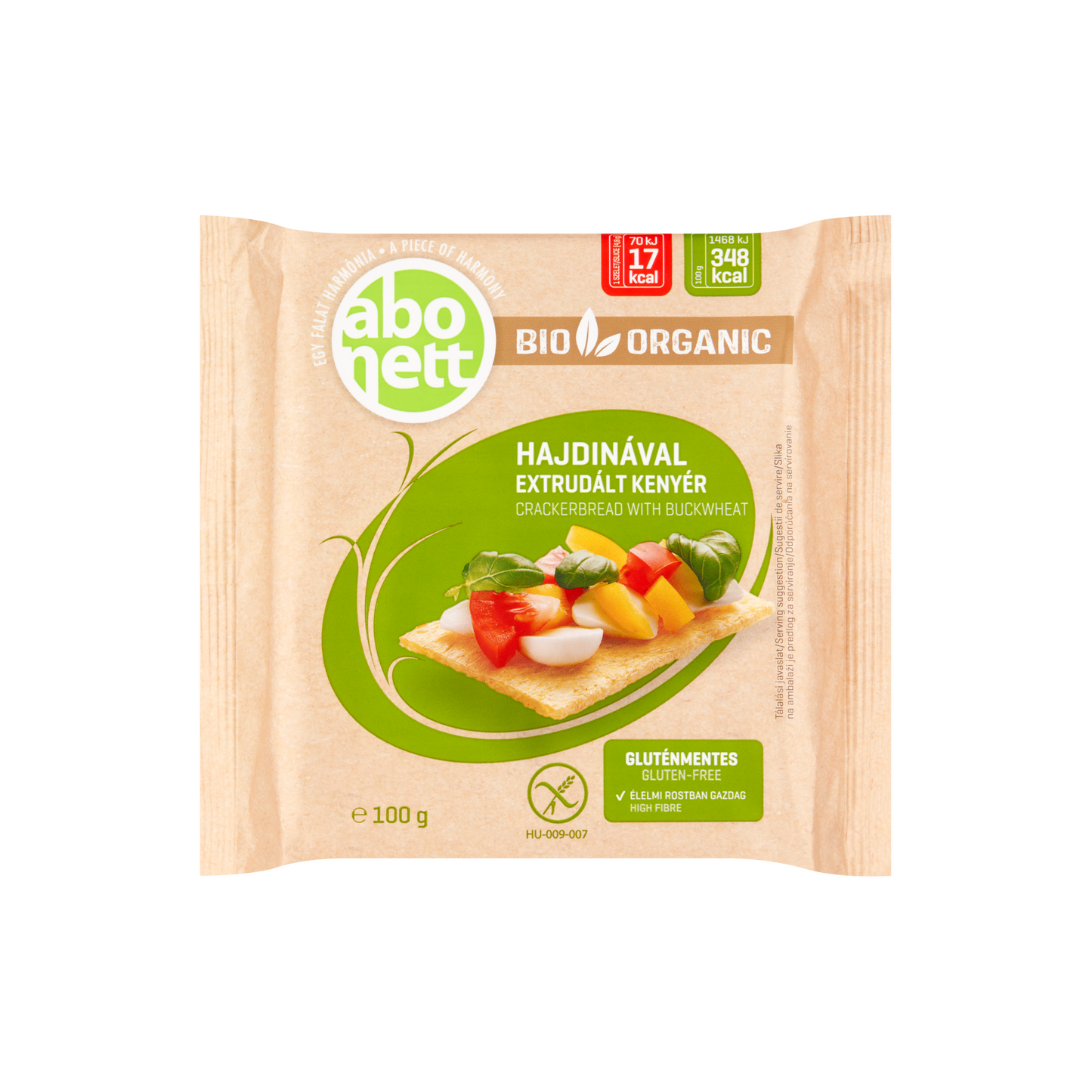 Abonett Bio gluténmentes extrudált kenyér hajdinával 100 g