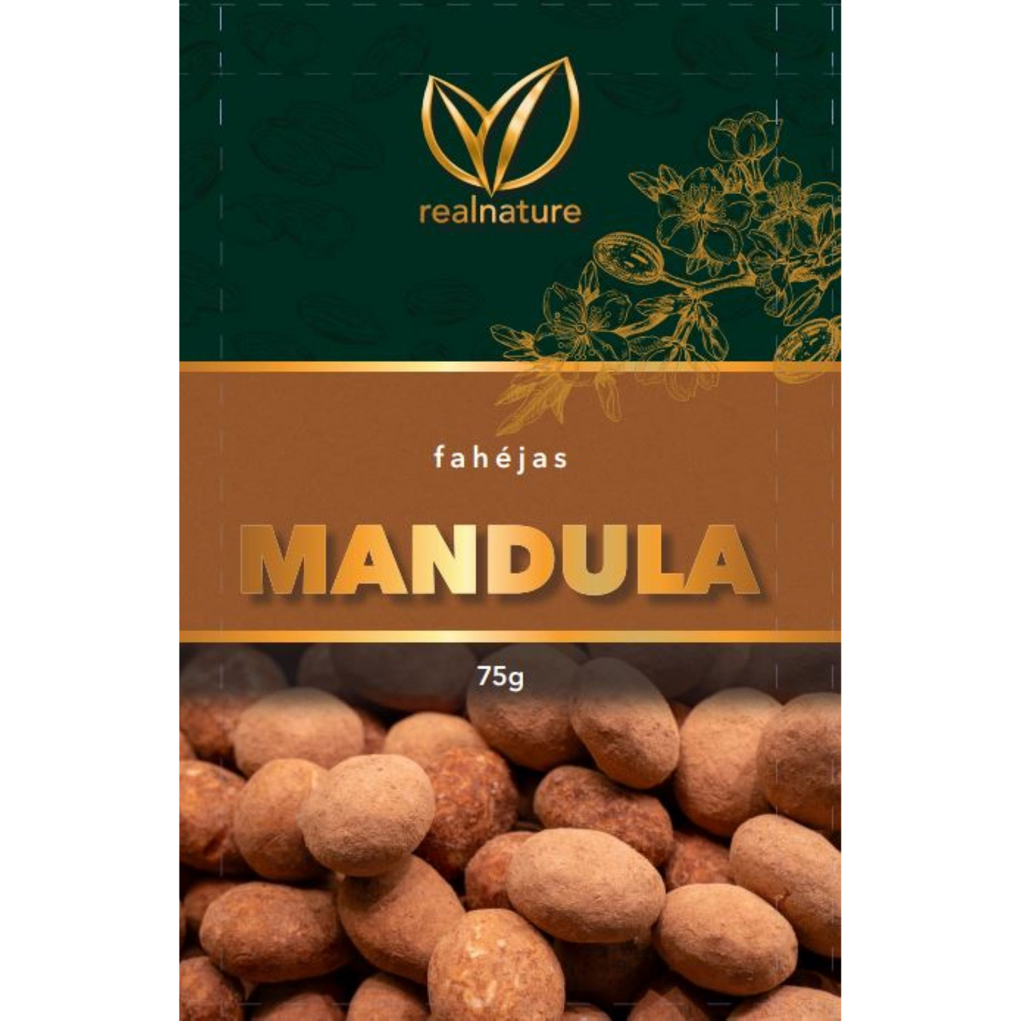 Real Nature tejcsokoládés-fahéjas mandula 75 g