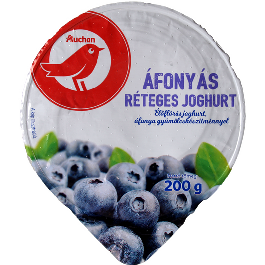 Auchan Kedvenc Áfonyás réteges joghurt 200 g