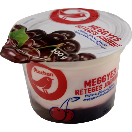 Auchan Kedvenc Meggyes réteges joghurt 200 g