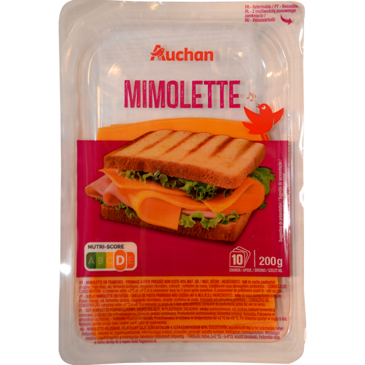 Auchan Kedvenc Mimolette sajt szeletelt 200 g